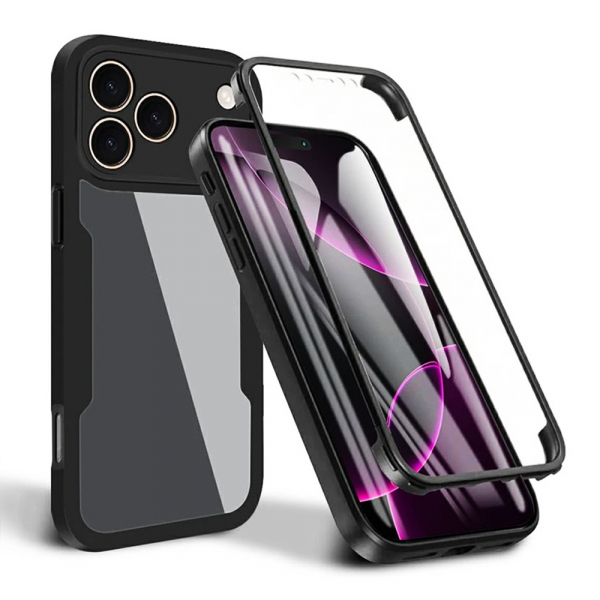 Husa pentru Apple iPhone 18 Pro / 17 Pro, Techsuit, ColorVerse 360, Neagra