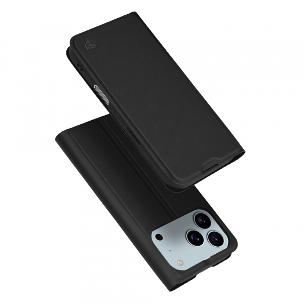 Husa pentru Apple iPhone 18 Pro / 17 Pro, Techsuit, Magskin Book, Neagra