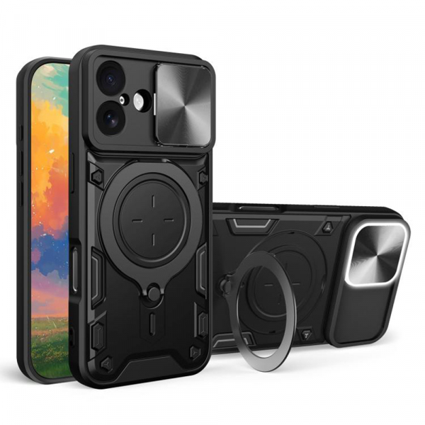 Husa pentru Apple iPhone 17, Techsuit, CamGuard Pro, Neagra