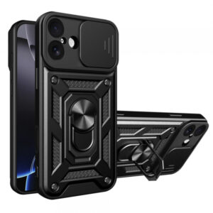 Husa pentru Apple iPhone 17, Techsuit, CamShield, Neagra