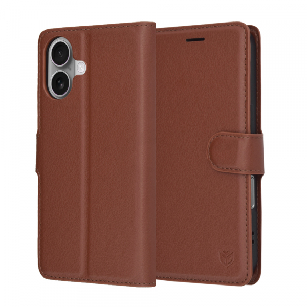 Husa pentru Apple iPhone 17, Techsuit, Leather Folio, Maro