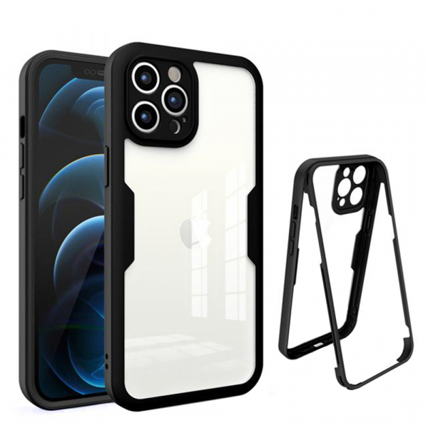 Husa pentru Apple iPhone 12 Pro Max, Techsuit, ColorVerse 360, Neagra