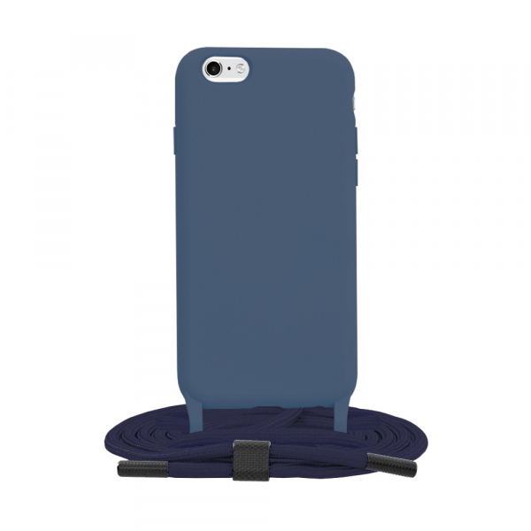 Husa pentru Apple iPhone 6 / 6s, Techsuit, Crossbody Lanyard, Albastra