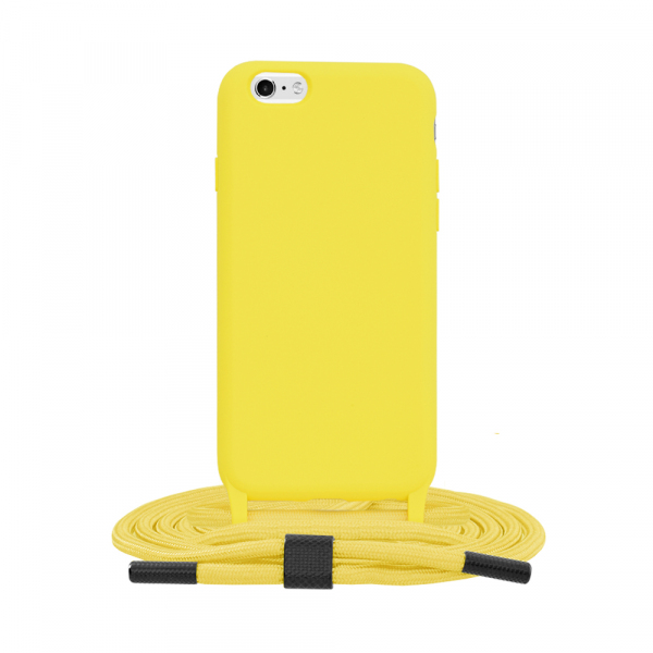 Husa pentru Apple iPhone 6 / 6s, Techsuit, Crossbody Lanyard, Galbena