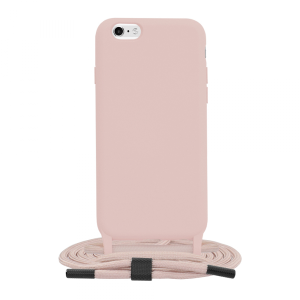 Husa pentru Apple iPhone 6 / 6s, Techsuit, Crossbody Lanyard, Roz