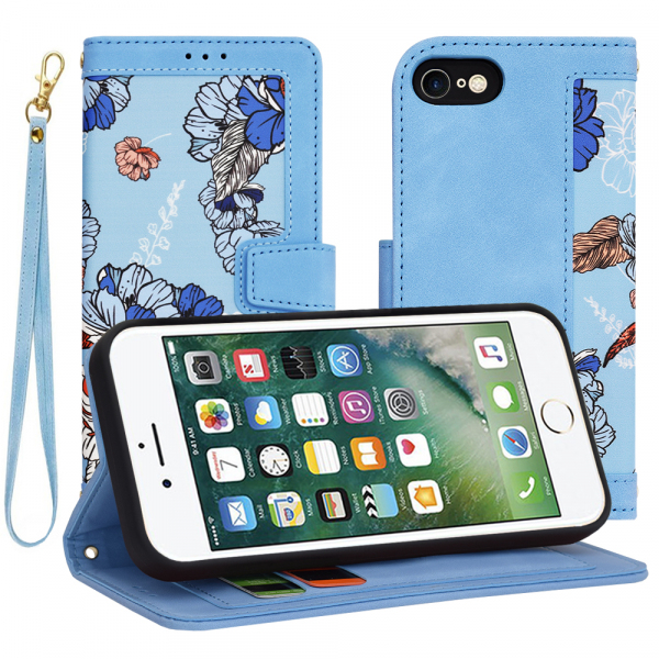 Husa pentru Apple iPhone SE (2022) / SE (2020) / 8 / 7, Techsuit, FlipCraft, Bleu