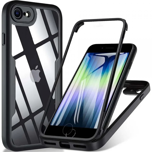Husa pentru Apple iPhone SE (2022) / SE (2020) / 8 / 7, Techsuit, ColorVerse 360, Neagra