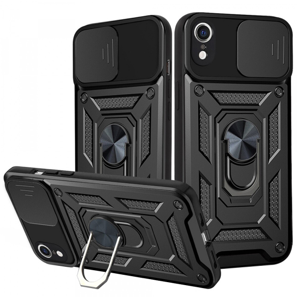 Husa pentru Apple iPhone XR, Techsuit, CamShield, Neagra