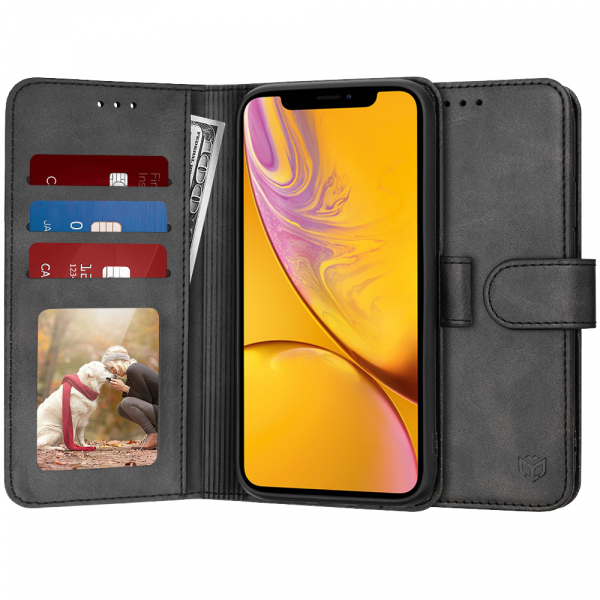 Husa pentru Apple iPhone XR, Techsuit, Diary Book, Neagra