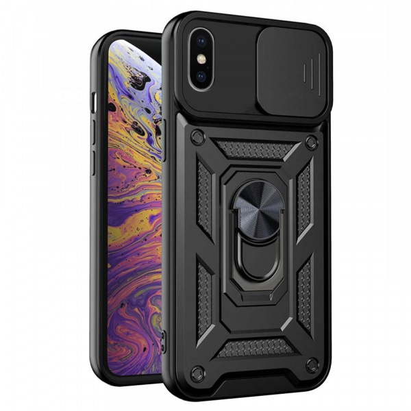 Husa pentru Apple iPhone XS Max, Techsuit, CamShield, Neagra