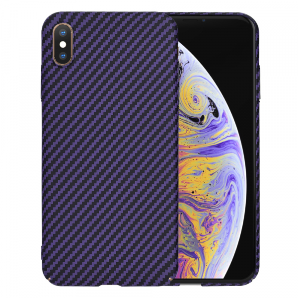 Husa pentru Apple iPhone XS Max, Techsuit, Carbonite FiberShell, Mov