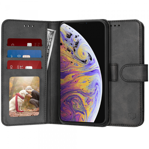 Husa pentru Apple iPhone XS Max, Techsuit, Diary Book, Neagra
