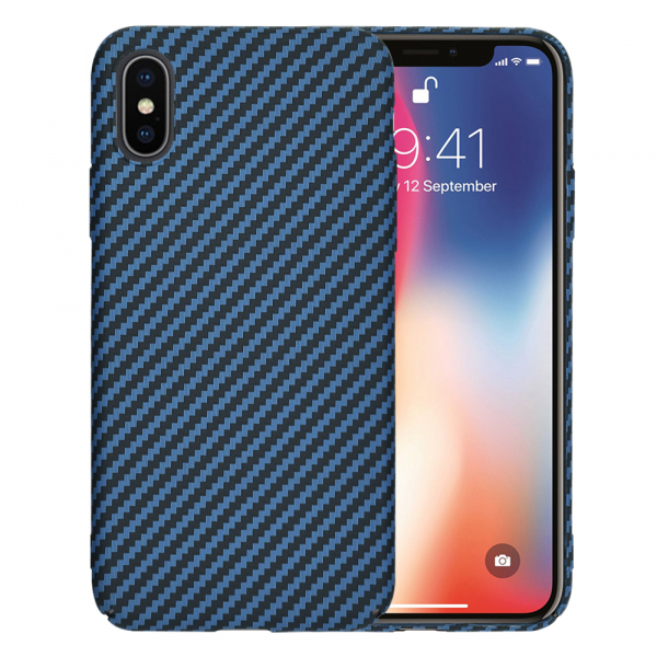 Husa pentru Apple iPhone XS / X, Techsuit, Carbonite FiberShell, Turcoaz