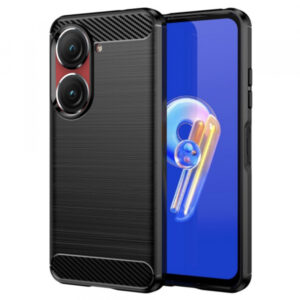 Husa pentru Asus Zenfone 10 / 9, Techsuit, Carbon, Neagra