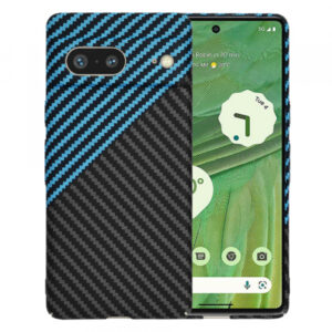 Husa pentru Google Pixel 7, Techsuit, Carbonite FiberShell, Neagra Bleu