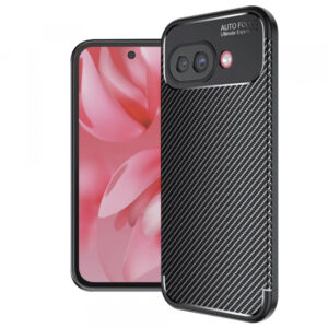 Husa pentru Google Pixel 9a, Techsuit, CarbonFiber, Neagra