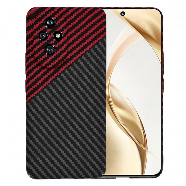 Husa pentru Honor 200, Techsuit, Carbonite FiberShell, Neagra Rosie