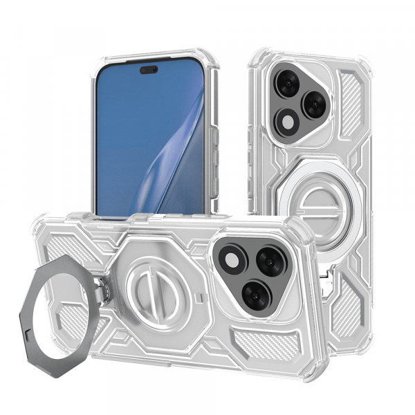 Husa pentru Honor 400 Lite, Techsuit, Carbon Shield Pro, Alba