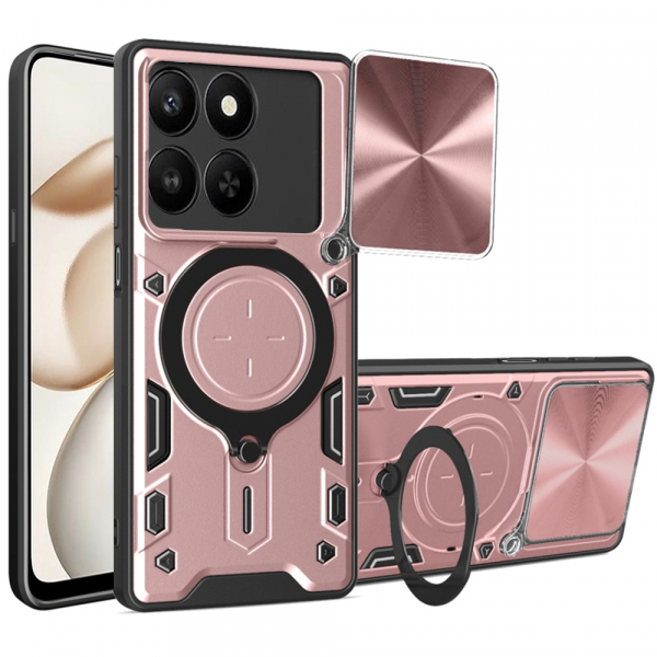 Husa pentru Honor 400 Smart 4G / X7d 4G / 400 Smart 5G, Techsuit, CamGuard Pro, Roz