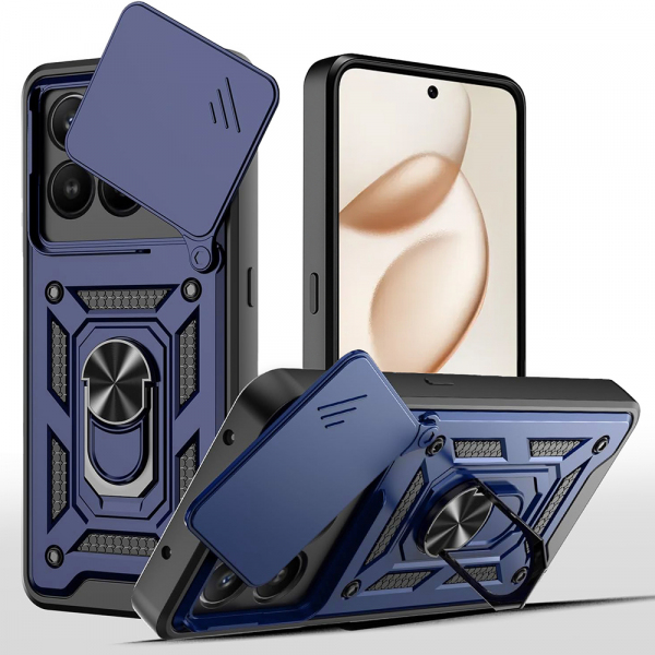 Husa pentru Honor 400 Smart 4G / X7d 4G / 400 Smart 5G, Techsuit, CamShield, Albastra