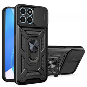 Husa pentru Honor 70 Lite / X6 / X8 5G, Techsuit, CamShield, Neagra