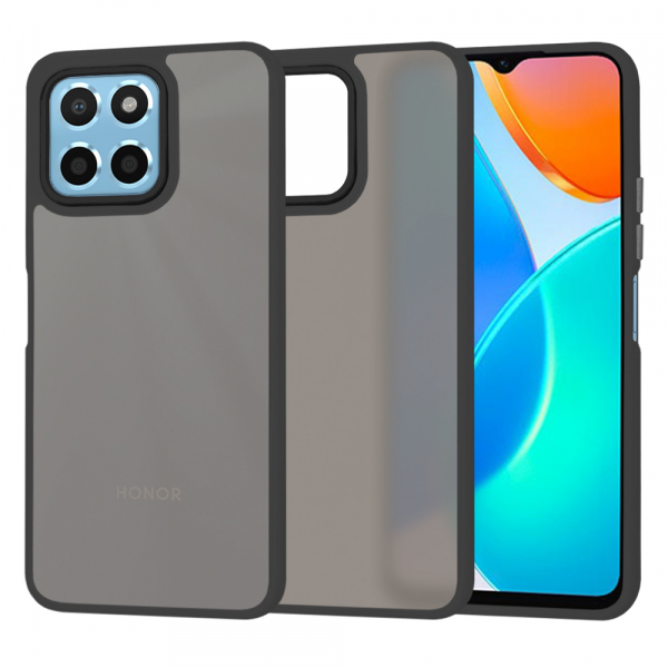 Husa pentru Honor 70 Lite / X6 / X8 5G, Techsuit, HaloFrost, Neagra