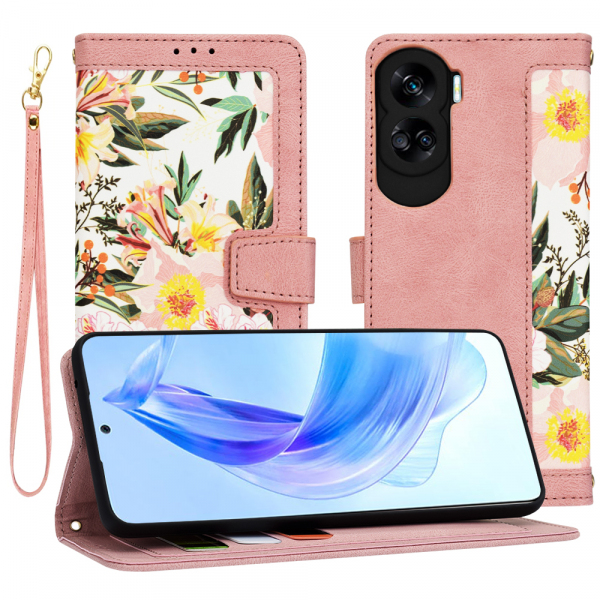 Husa pentru Honor 90 Lite, Techsuit, FlipCraft, Roz