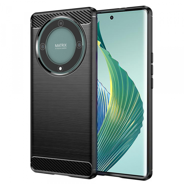 Husa pentru Honor Magic5 Lite, Techsuit, Carbon, Neagra