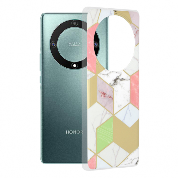 Husa pentru Honor Magic5 Lite, Techsuit, Marble, Mov