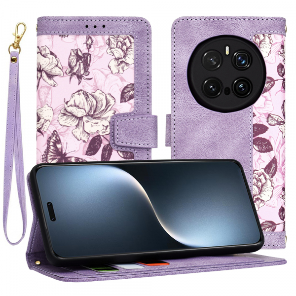 Husa pentru Honor Magic7 Pro, Techsuit, FlipCraft, Mov