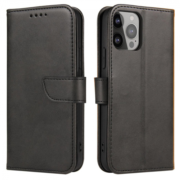 Husa pentru Honor X6a, OEM, Smart Magnetic Flip, Neagra