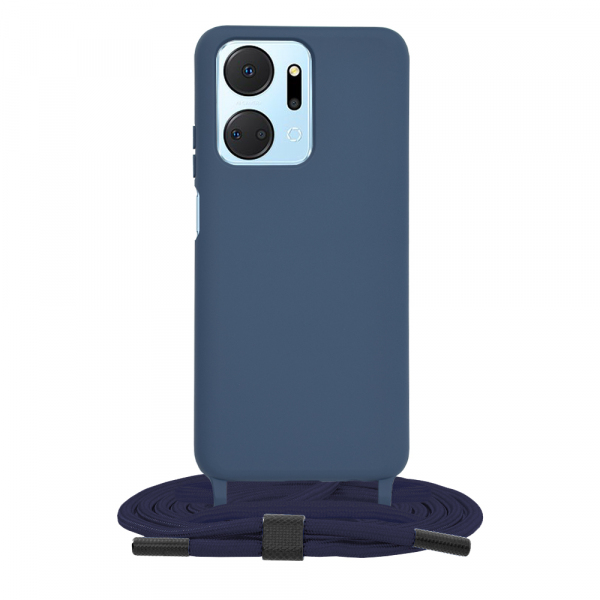 Husa pentru Honor X7a, Techsuit, Crossbody Lanyard, Albastra