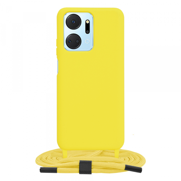 Husa pentru Honor X7a, Techsuit, Crossbody Lanyard, Galbena