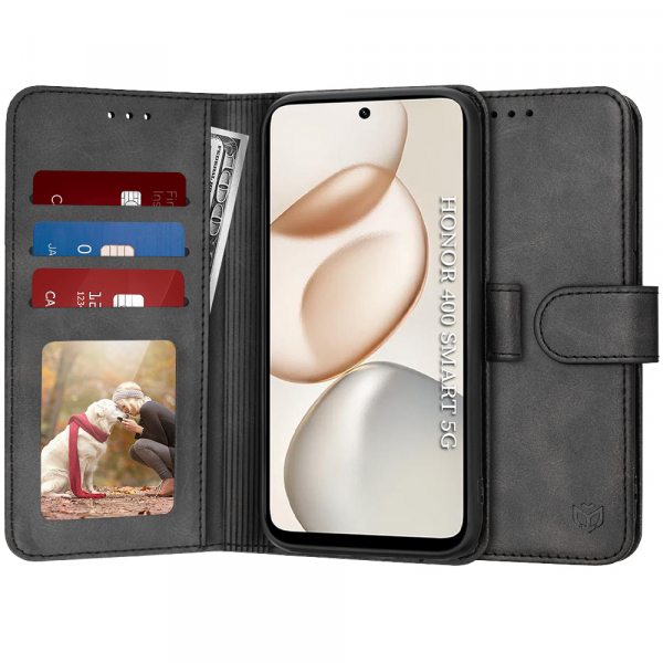 Husa pentru Honor 400 Smart 4G / X7d 4G, Techsuit, Diary Book, Neagra