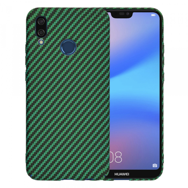 Husa pentru Huawei P20 Lite, Techsuit, Carbonite FiberShell, Verde