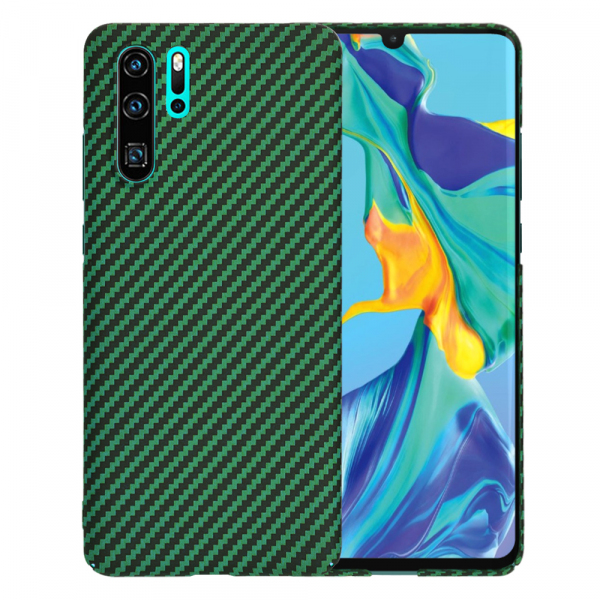 Husa pentru Huawei P30 Pro New Edition / P30 Pro, Techsuit, Carbonite FiberShell, Verde
