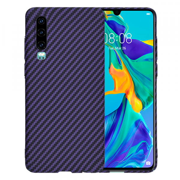 Husa pentru Huawei P30, Techsuit, Carbonite FiberShell, Mov