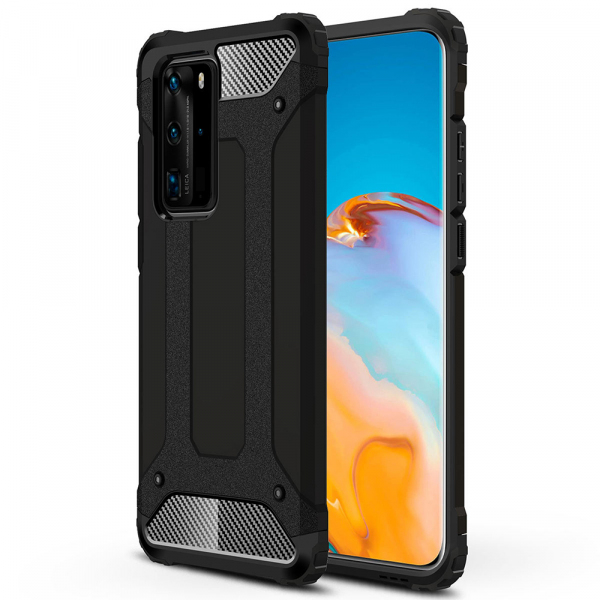 Husa pentru Huawei P40 Pro, Techsuit, Hybrid Armor, Neagra