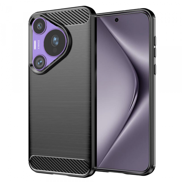 Husa pentru Huawei Pura 70 Pro, Techsuit, Carbon, Neagra