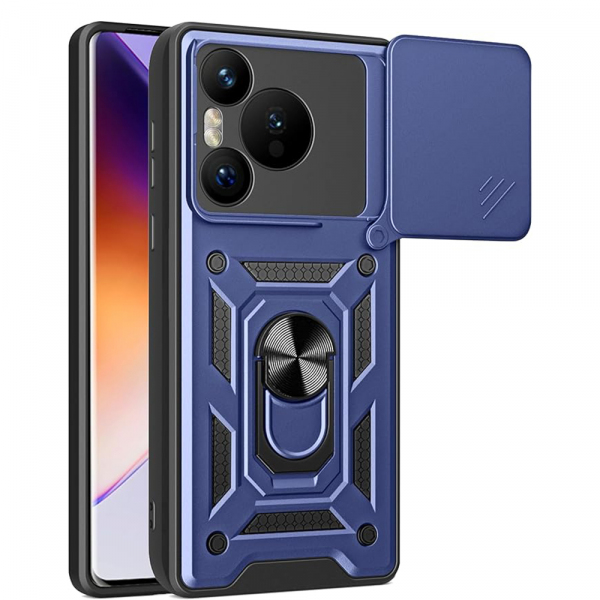 Husa pentru Huawei Pura 70, Techsuit, CamShield, Albastra