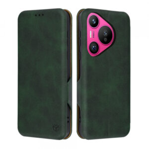 Husa pentru Huawei Pura 70, Techsuit, Safe Wallet Plus, Verde