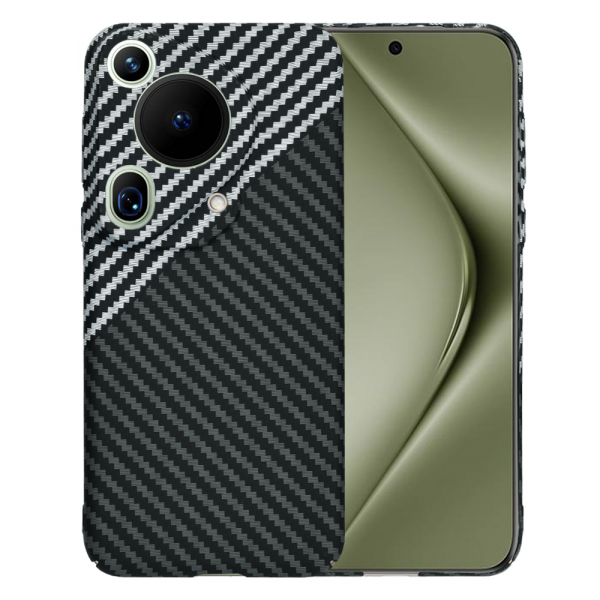 Husa pentru Huawei Pura 70 Ultra, Techsuit, Carbonite FiberShell, Neagra Gri