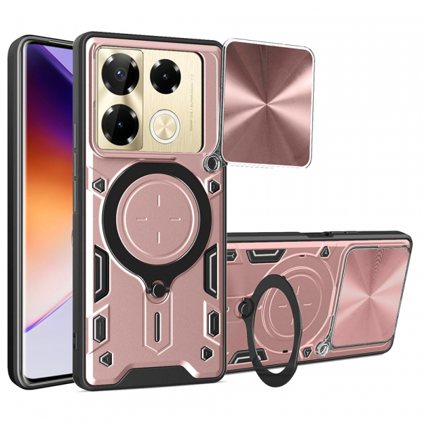 Husa pentru Infinix Note 40 Pro 4G, Techsuit, CamGuard Pro, Roz Aurie