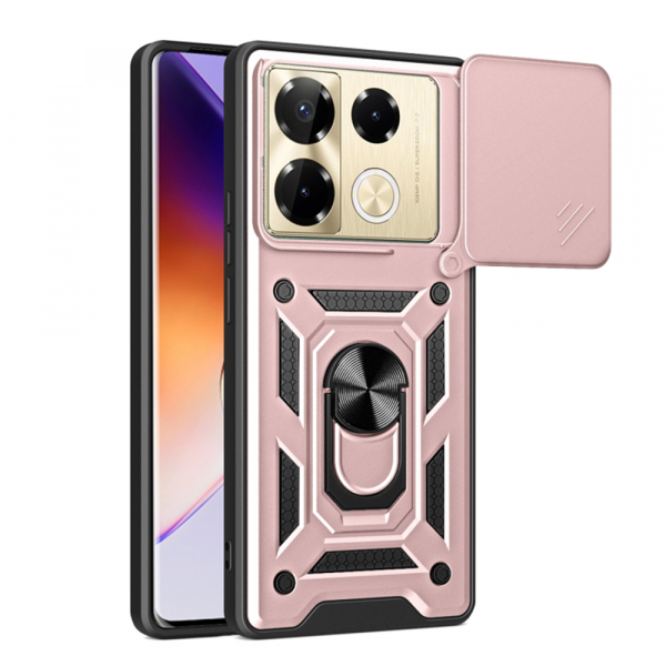 Husa pentru Infinix Note 40 Pro 4G, Techsuit, CamShield, Roz