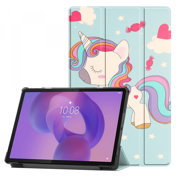 Husa pentru Lenovo Idea Tab Pro, Techsuit, FoldPro Unicorn, Multicolor