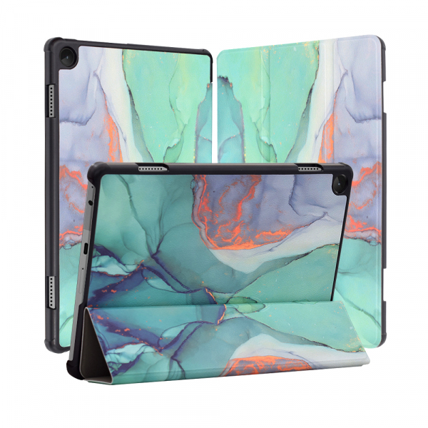 Husa pentru Lenovo Tab M10 Gen 3, Techsuit, FoldPro Green Time, Multicolor