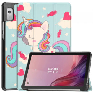 Husa pentru Lenovo Tab M9, Techsuit, FoldPro Unicorn, Multicolor
