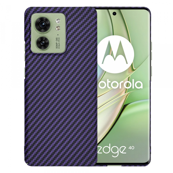 Husa pentru Motorola Edge (2023) / Edge 40, Techsuit, Carbonite FiberShell, Mov