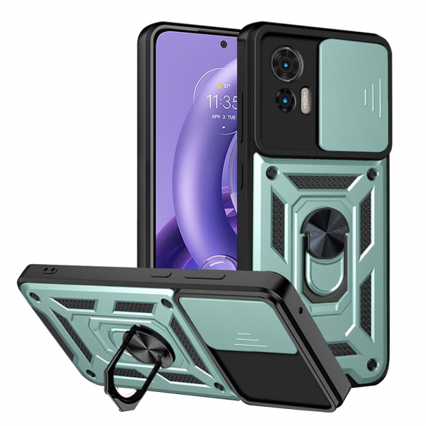 Husa pentru Motorola Edge 30 Neo, Techsuit, CamShield, Verde