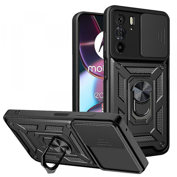 Husa pentru Motorola Edge 30 Pro, Techsuit, CamShield, Neagra
